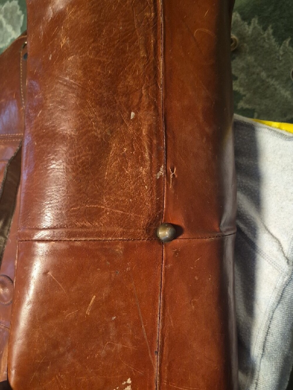 Brown Leather Weekender Bag - Men's Travel Holdall - Picture 6 of 16